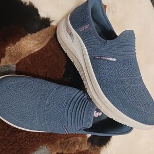 Skechers Slip-Ins Waterproof Knit Slip-On Sneakers - Blue